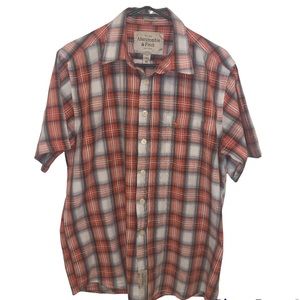 Abercrombie & Fitch Orange Casual Button Down Shirt (XL)